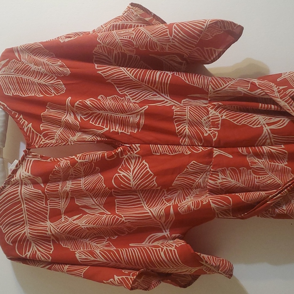 Sienna Sky Romper Red Orange Size Medium - Picture 4 of 12